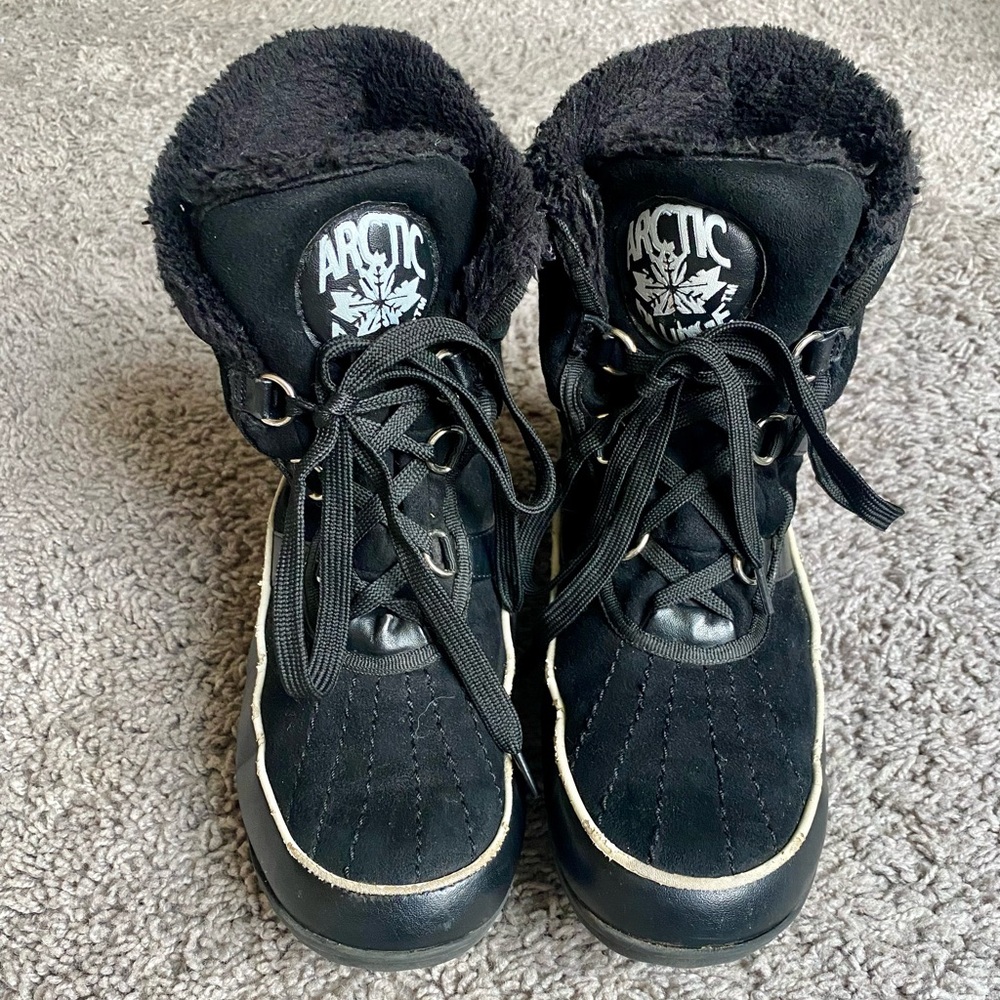 Arctic Plunge Black Boots Size 7 Snow Rain Cold Weather